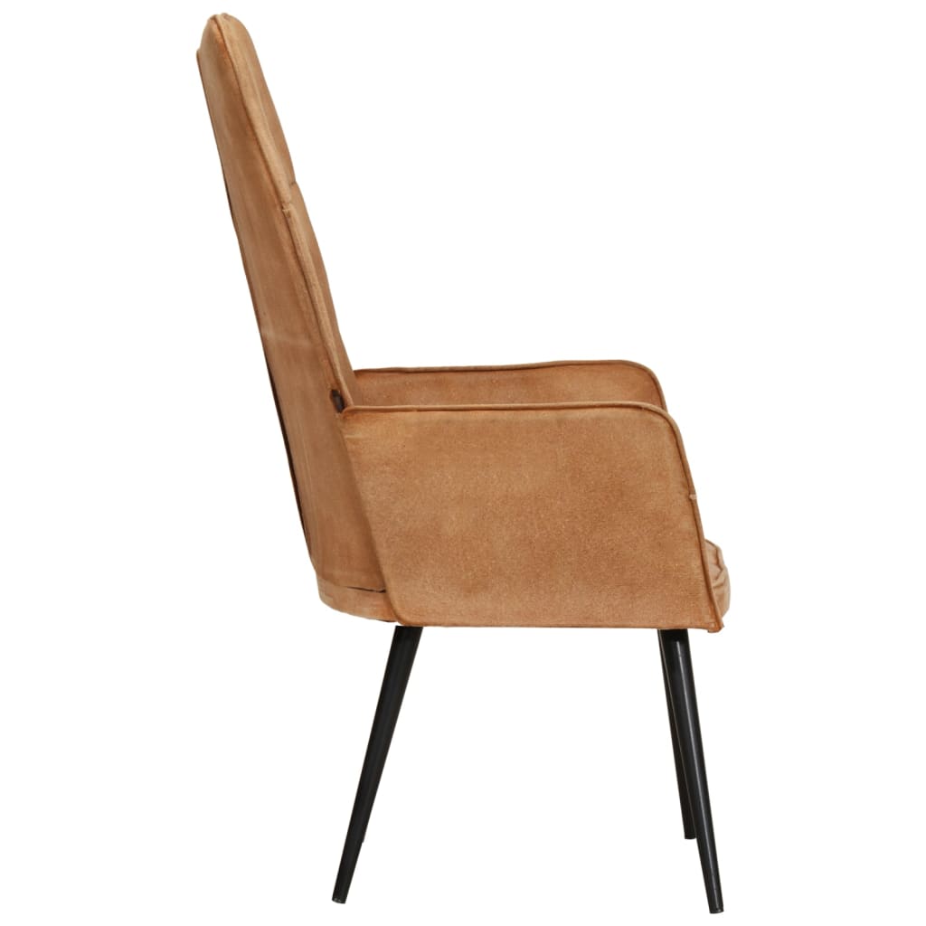 Fauteuil echt leer