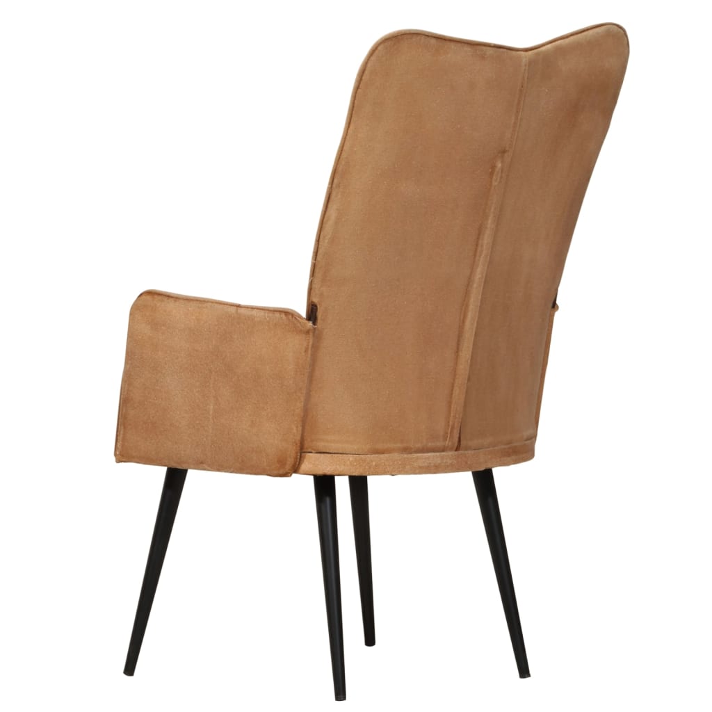 Fauteuil echt leer