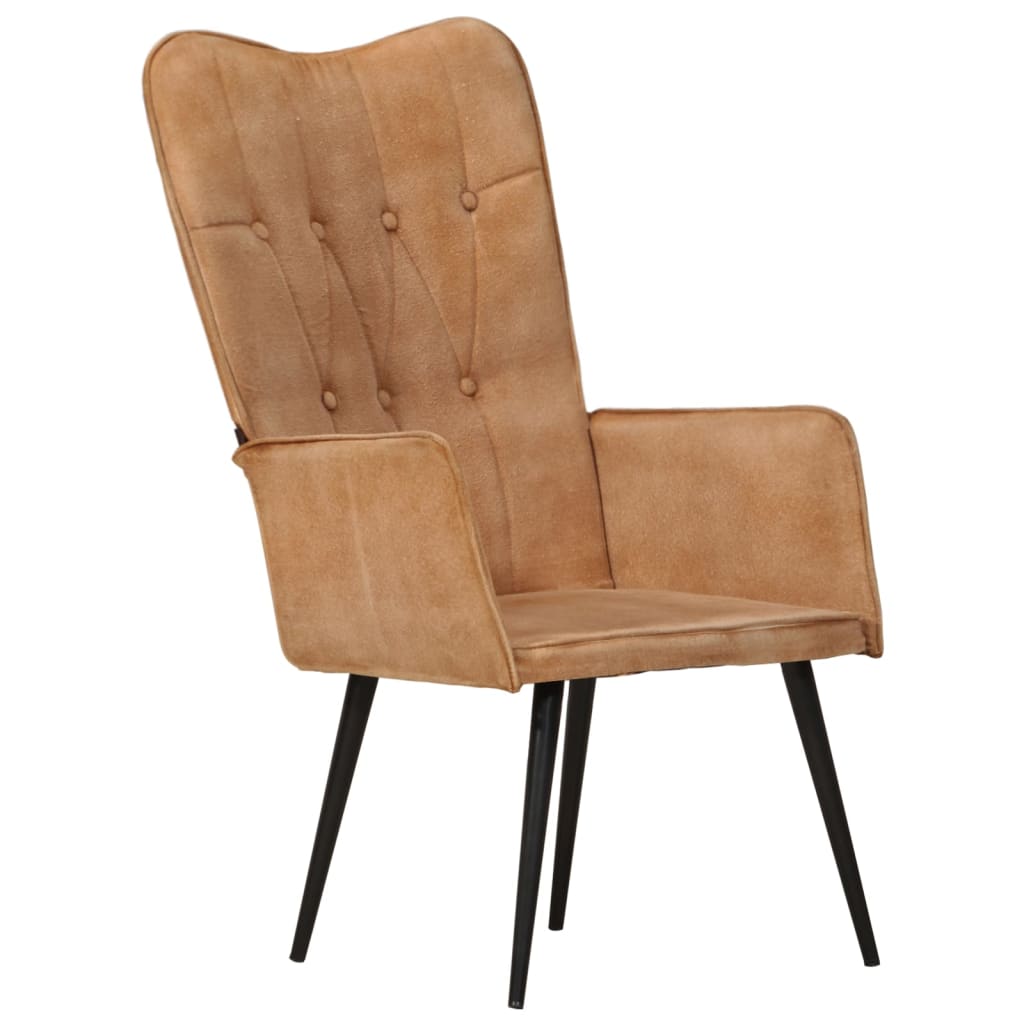 Fauteuil echt leer