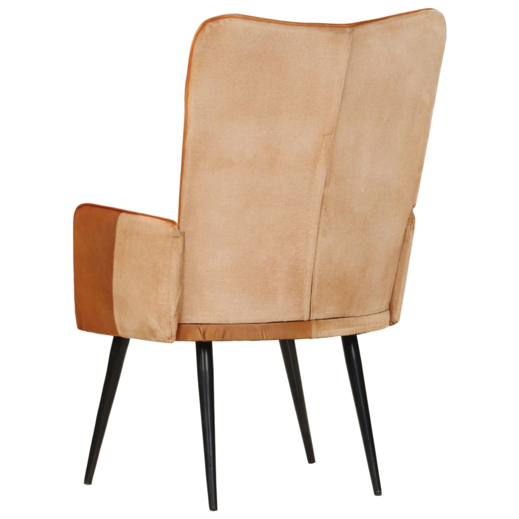 Fauteuil echt leer