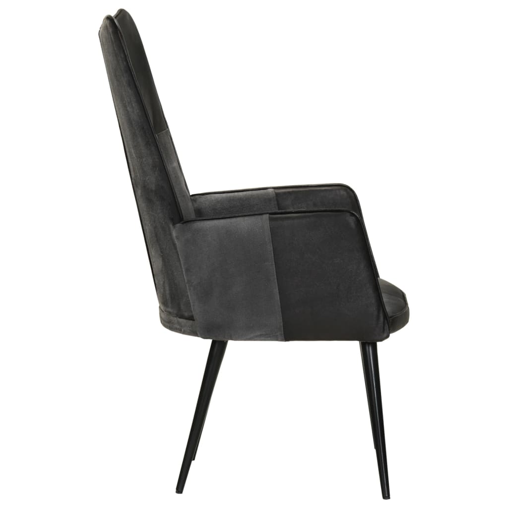 Fauteuil echt leer