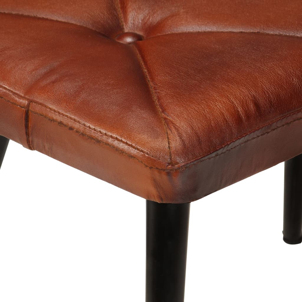 Fauteuil met voetensteun echt leer