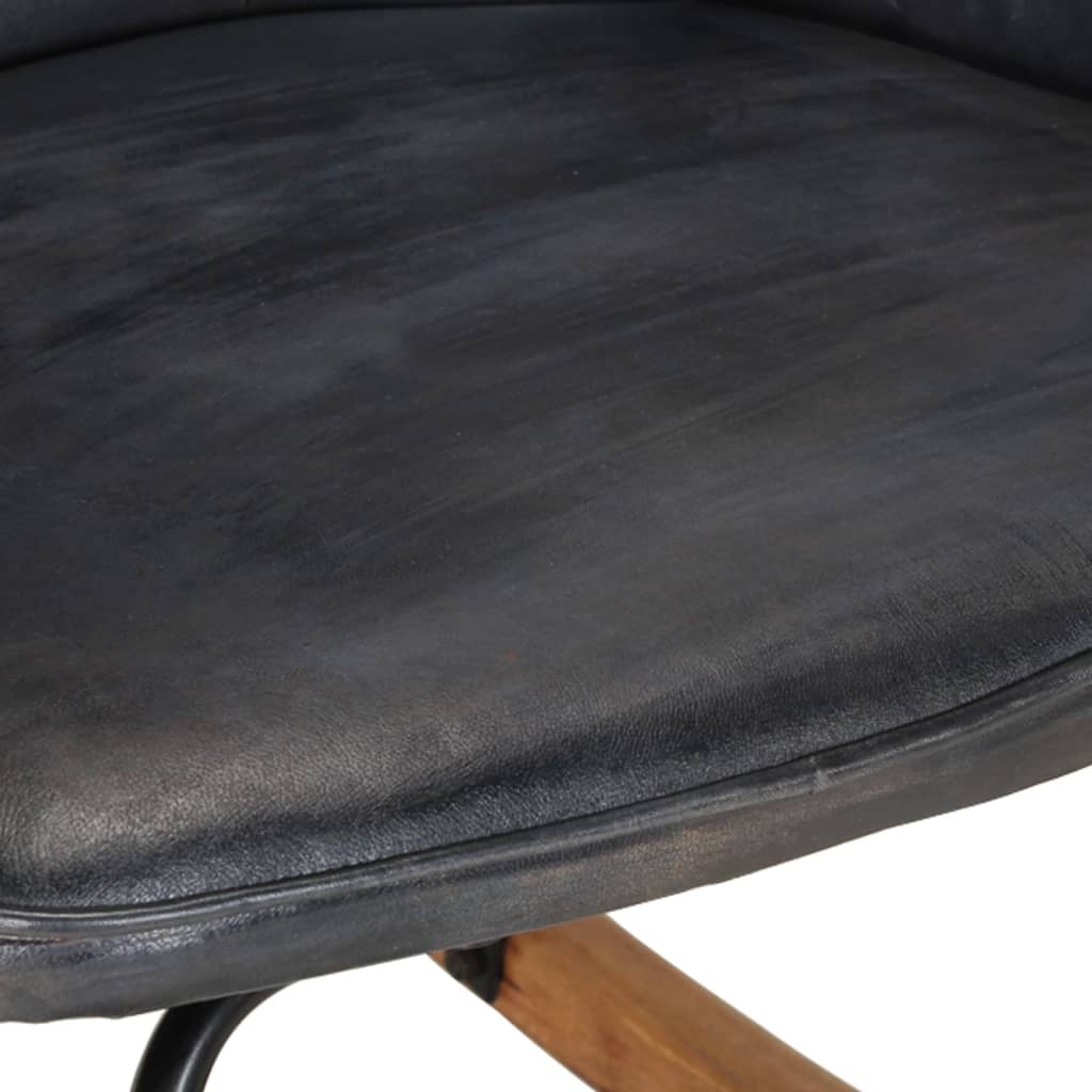 Fauteuil à bascule en cuir véritable