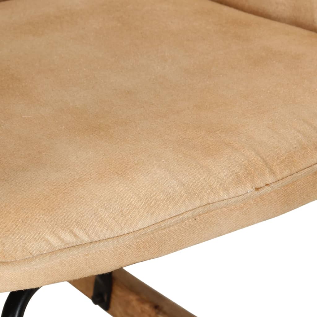 Fauteuil à bascule en cuir véritable