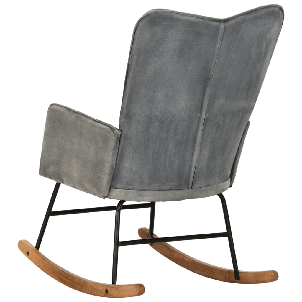 Fauteuil à bascule en cuir véritable