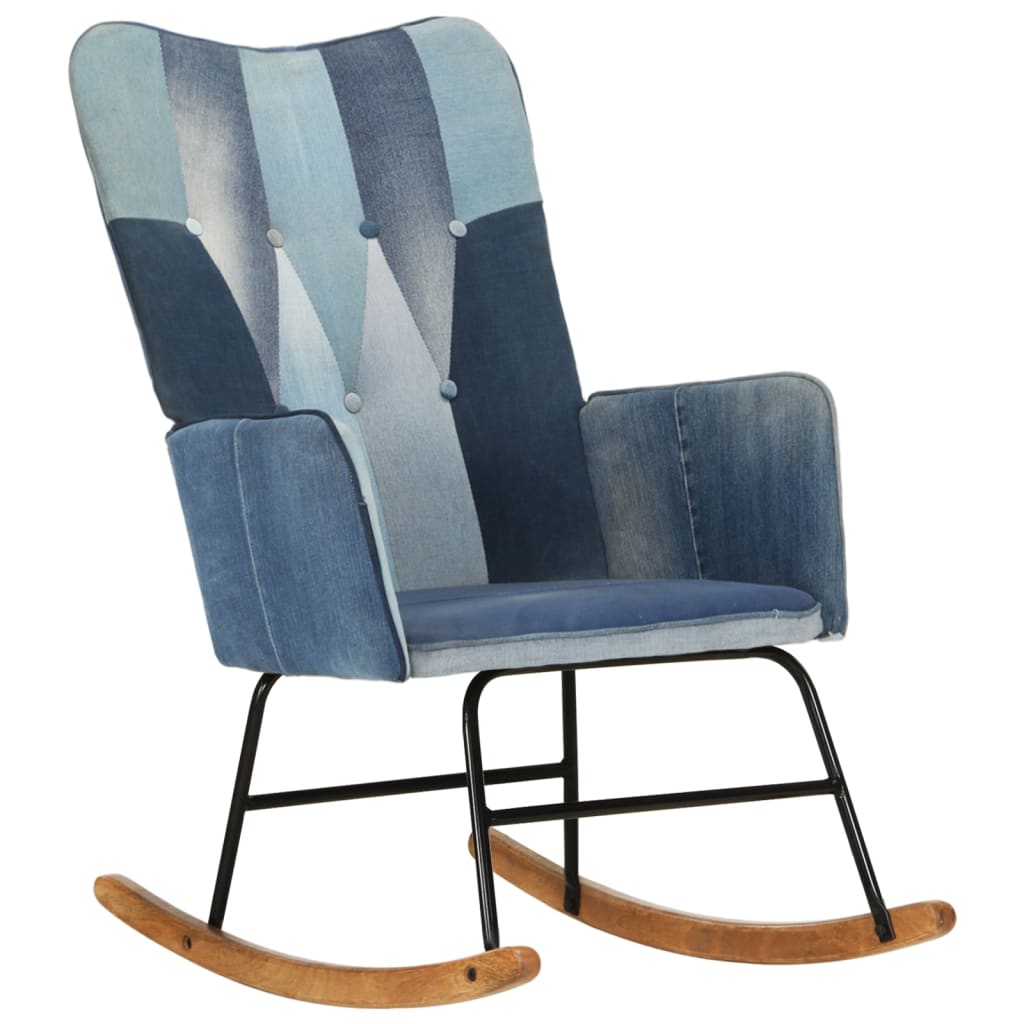 Fauteuil à bascule en cuir véritable