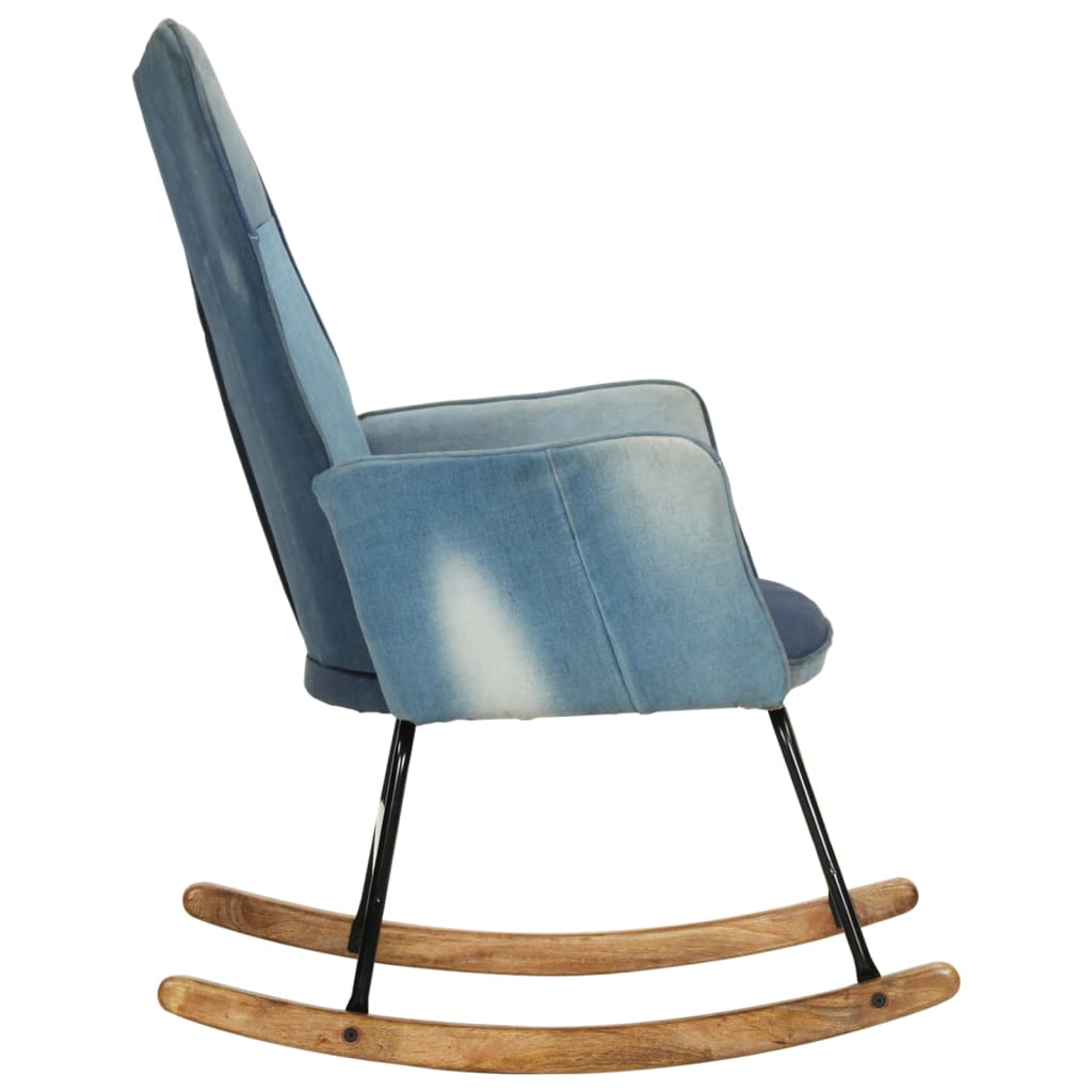 Fauteuil à bascule en cuir véritable