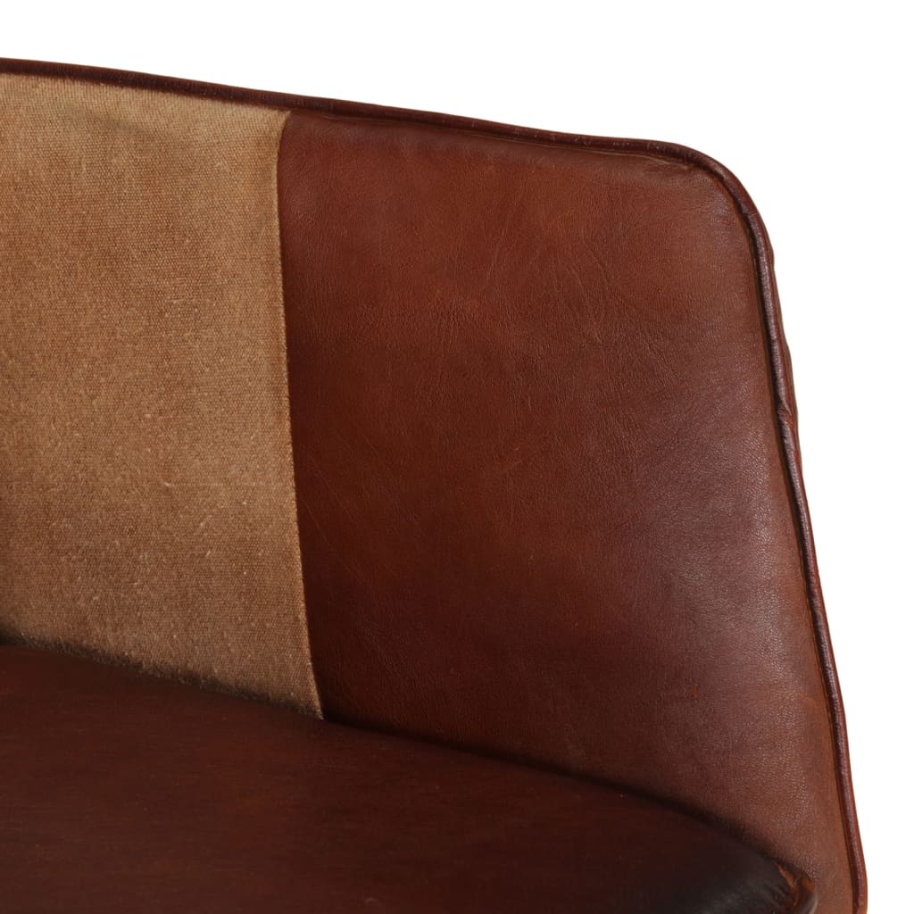 Fauteuil à bascule en cuir véritable