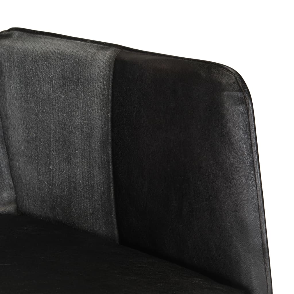 Fauteuil à bascule en cuir véritable