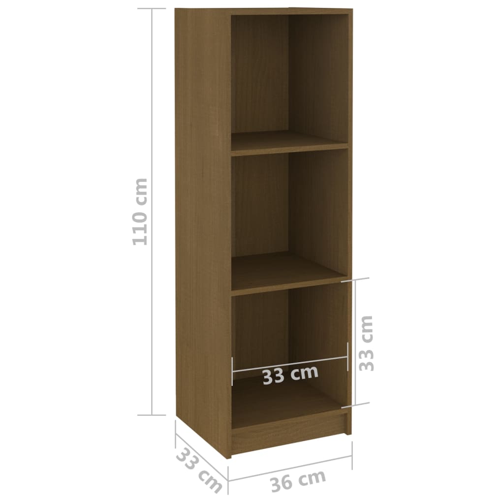 Boekenkast/kamerscherm 36x33x110 cm massief grenenhout