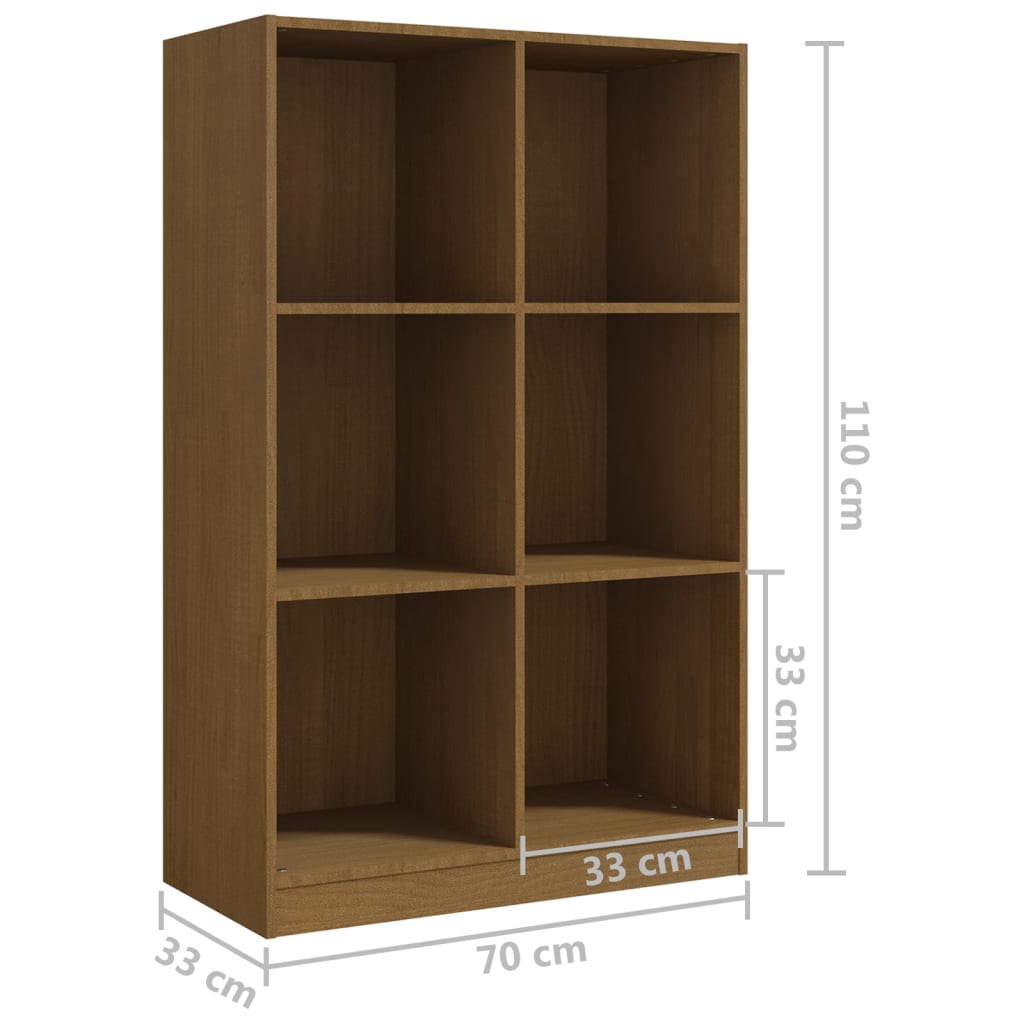 Boekenkast 70x33x110 cm massief grenenhout