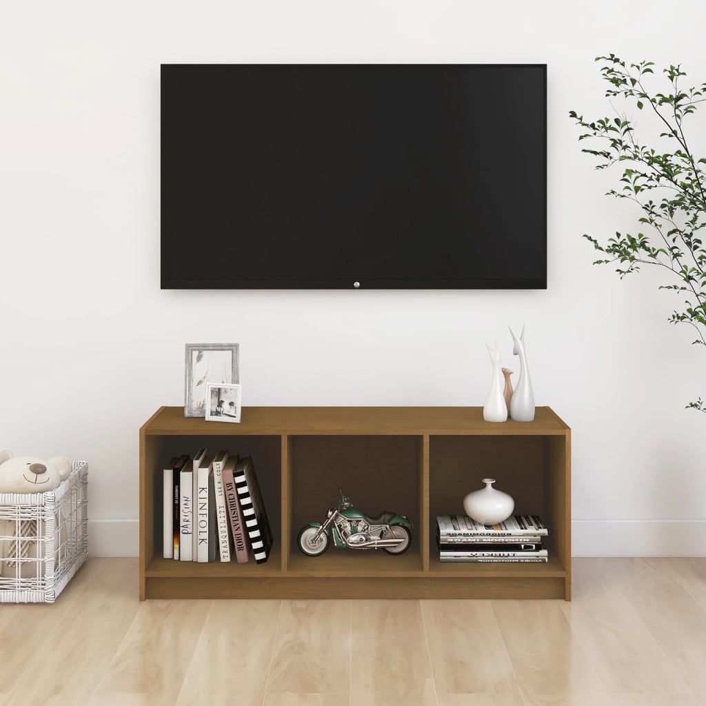 Tv-meubel 104x33x41 cm massief grenenhout