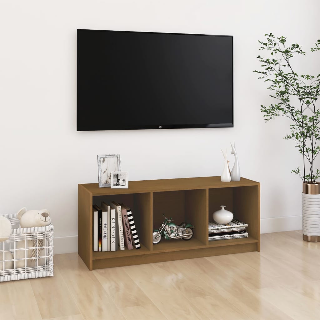 Tv-meubel 104x33x41 cm massief grenenhout