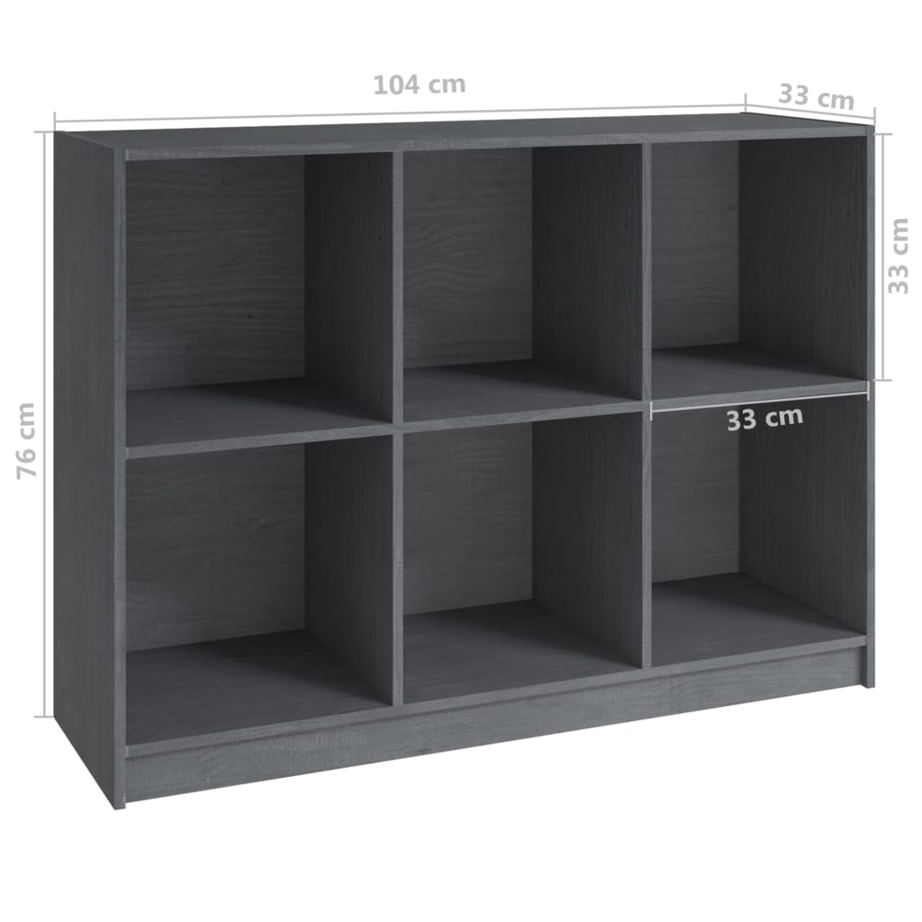 Boekenkast 104x33x76 cm massief grenenhout