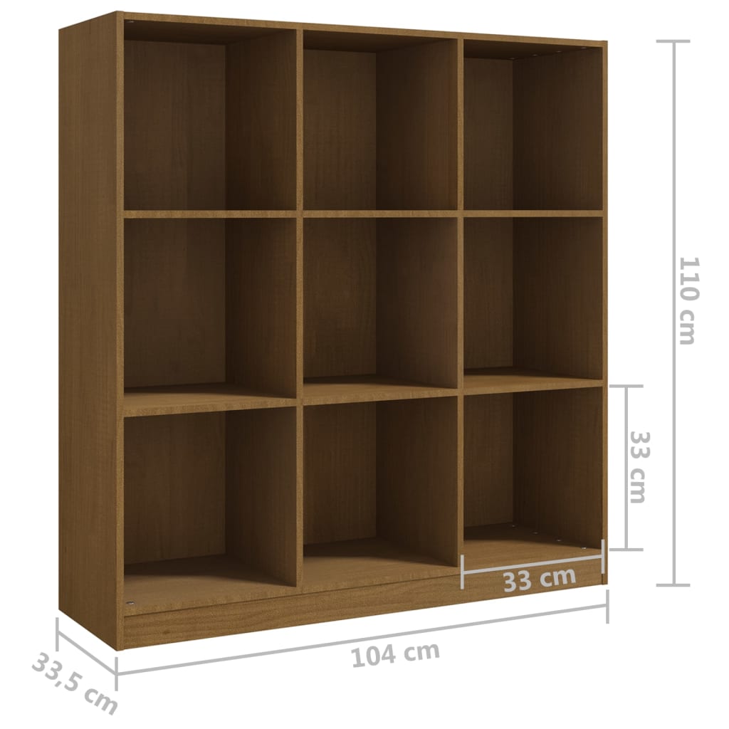 Boekenkast/kamerscherm 104x33,5x110 cm massief grenenhout