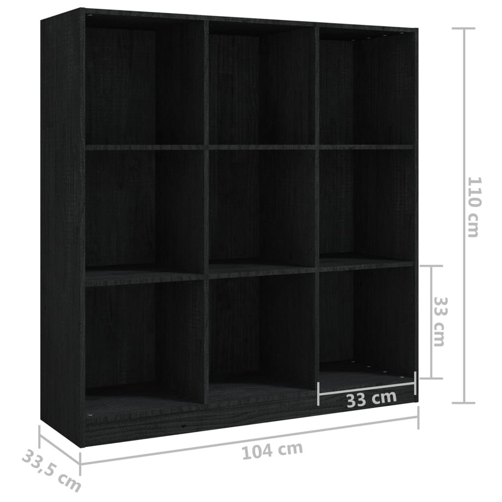 Boekenkast/kamerscherm 104x33,5x110 cm massief grenenhout