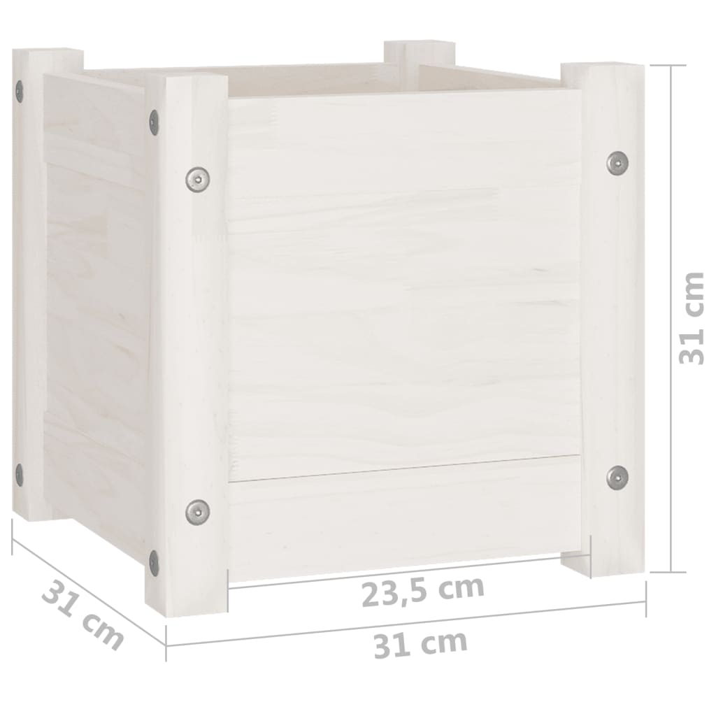 Plantenbak 31x31x31 cm massief grenenhout