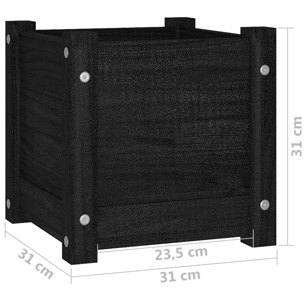 Plantenbak 31x31x31 cm massief grenenhout