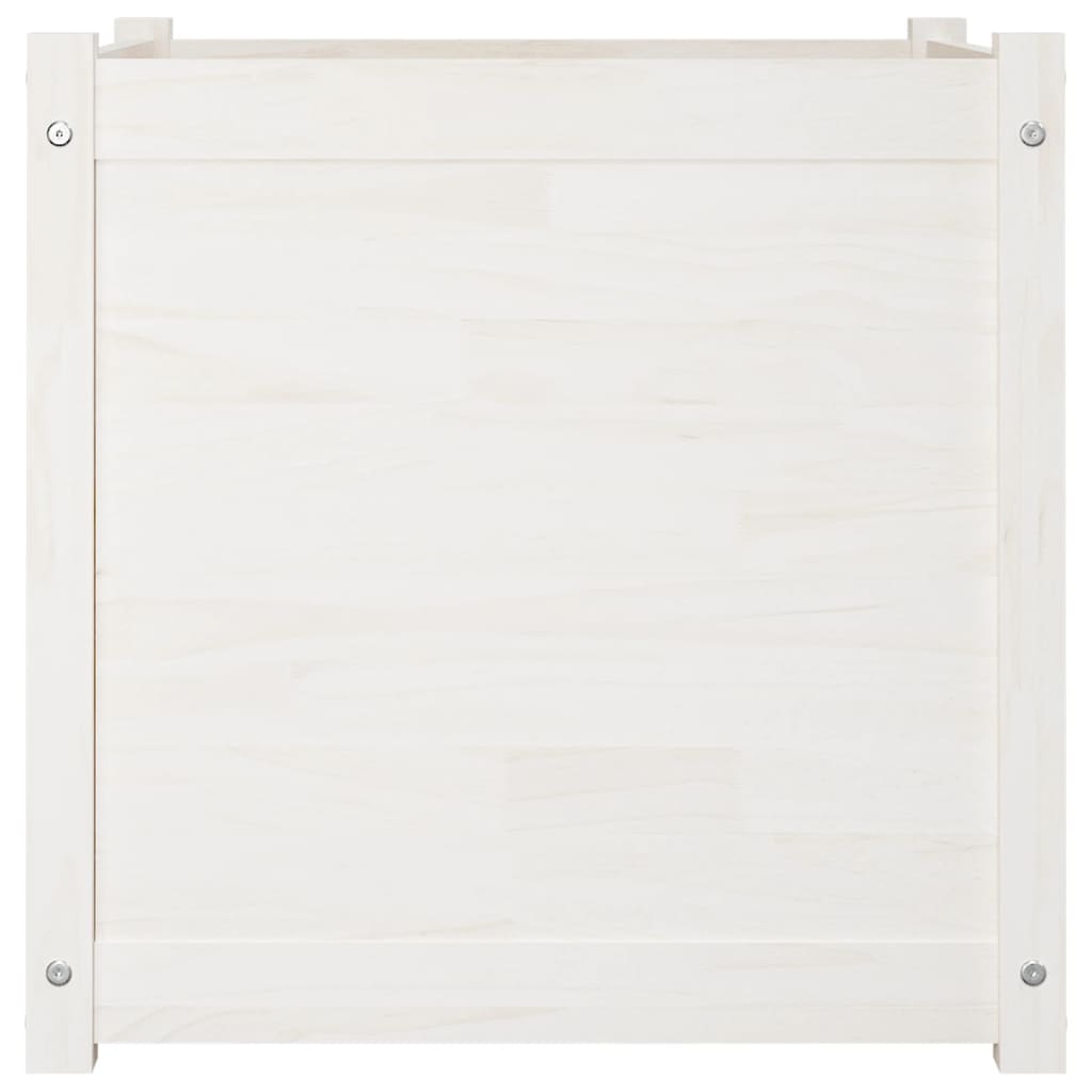 Jardinières 2 pcs 60x60x60 cm bois de pin massif blanc