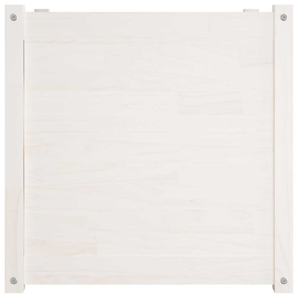 Jardinières 2 pcs 60x60x60 cm bois de pin massif blanc