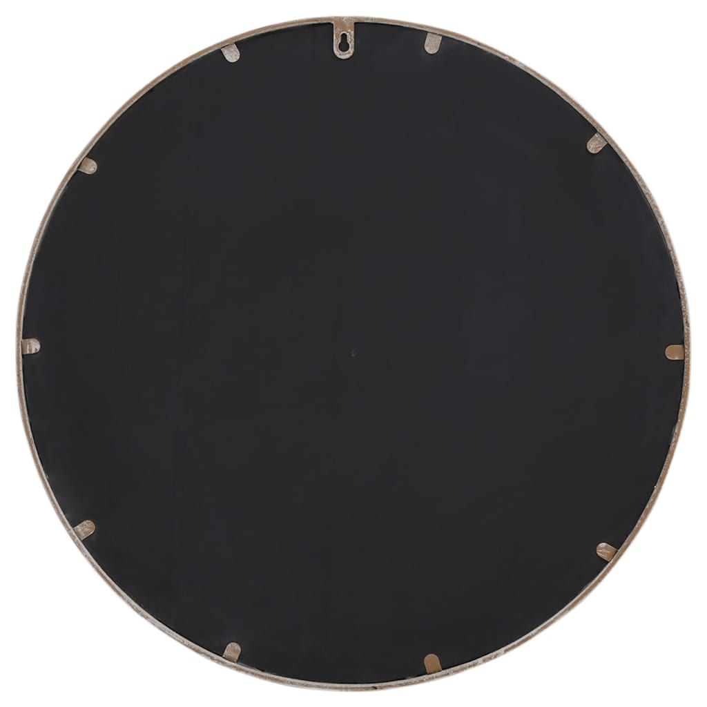 Spiegel rond 60x4 cm ijzer zandkleurig