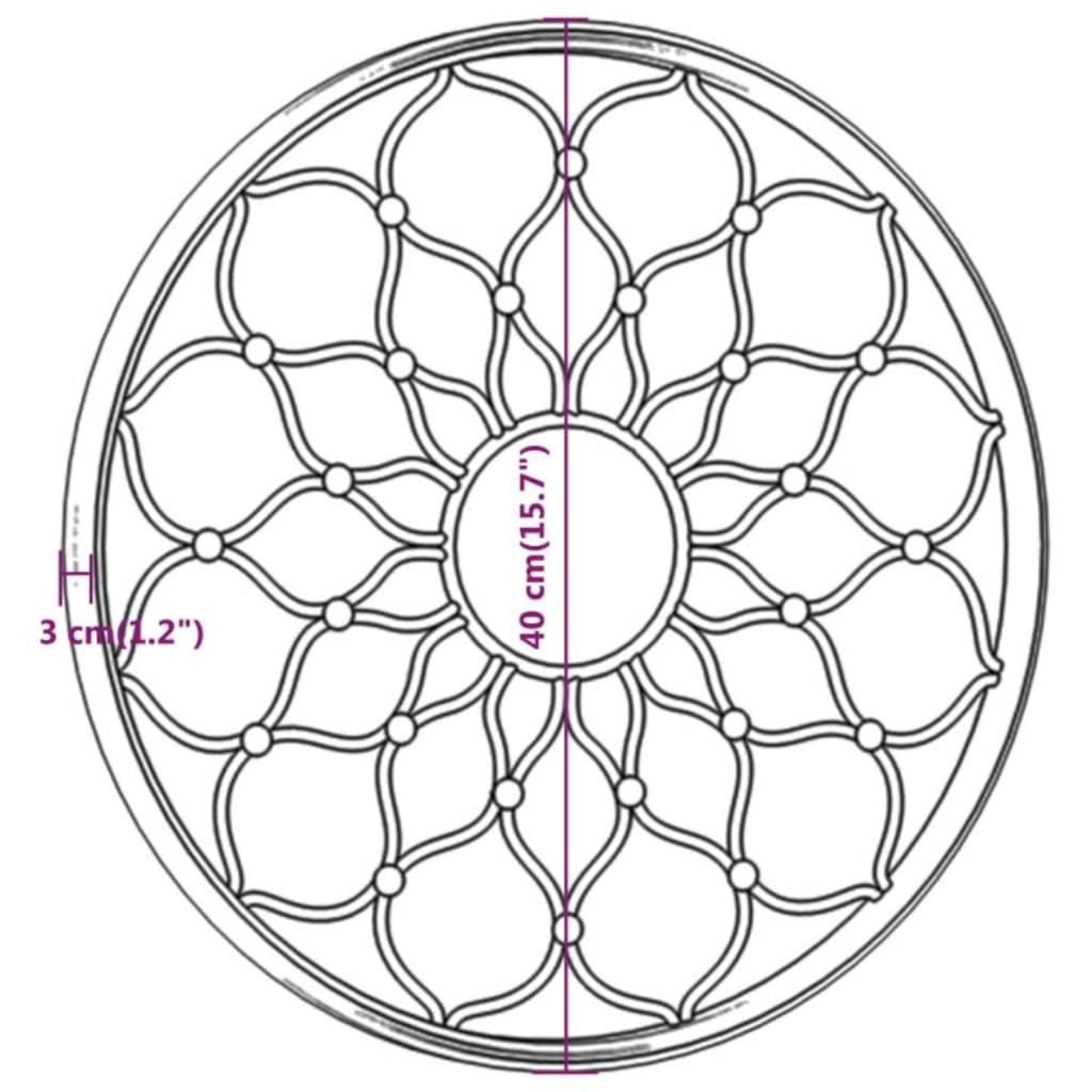 Spiegel rond 40x3 cm ijzer