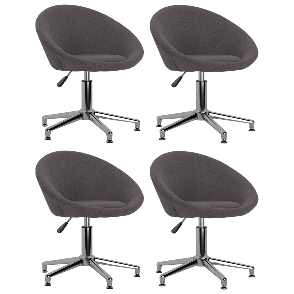 Chaises de salle à manger pivotantes 2 pcs en tissu violet