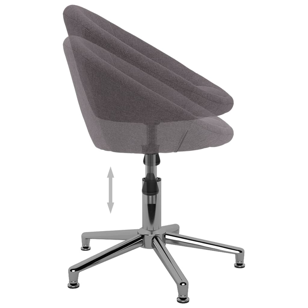 Chaises de salle à manger pivotantes 2 pcs en tissu violet