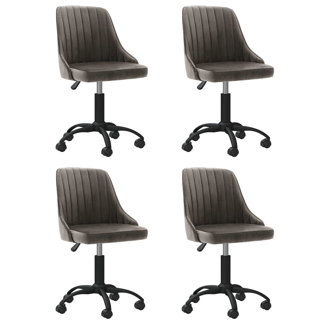 Chaises de salle à manger pivotantes 2 pcs velours