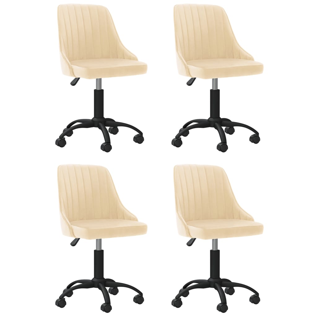 Chaises de salle à manger pivotantes 2 pcs velours