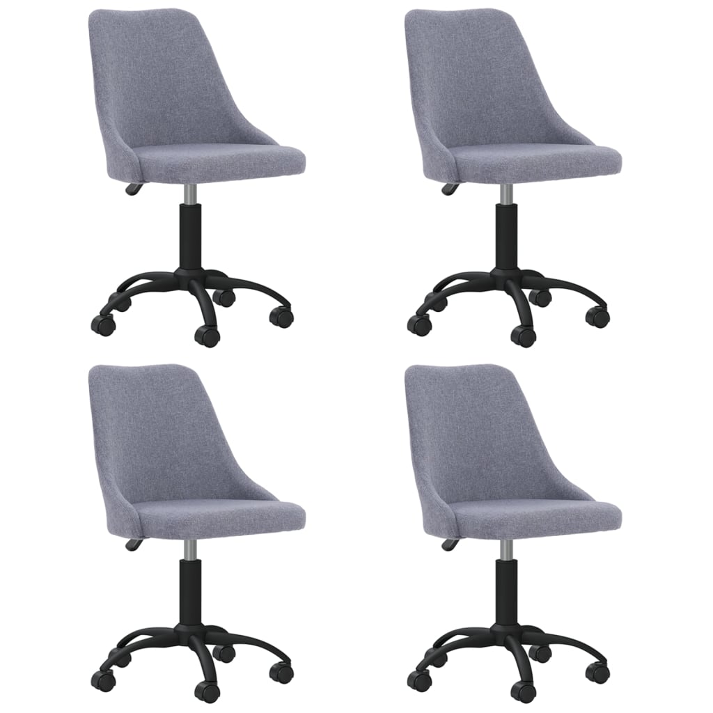 Chaises de salle à manger pivotantes 4 pcs tissu jaune