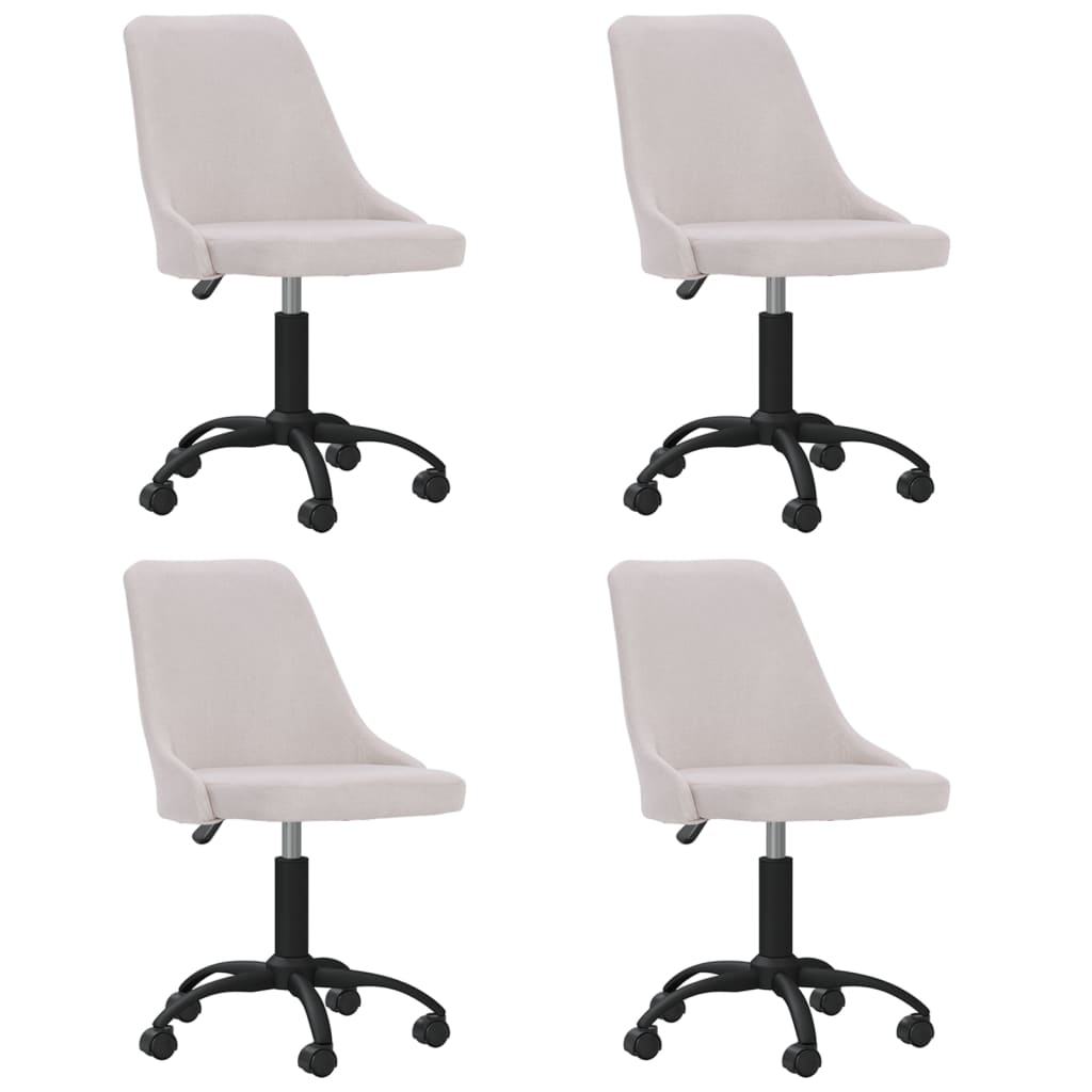 Chaises de salle à manger pivotantes 4 pcs tissu jaune