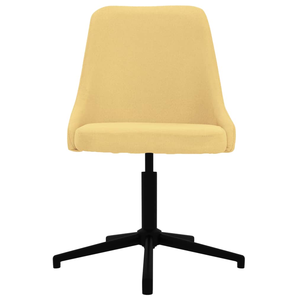 Chaise de bureau pivotante en tissu jaune