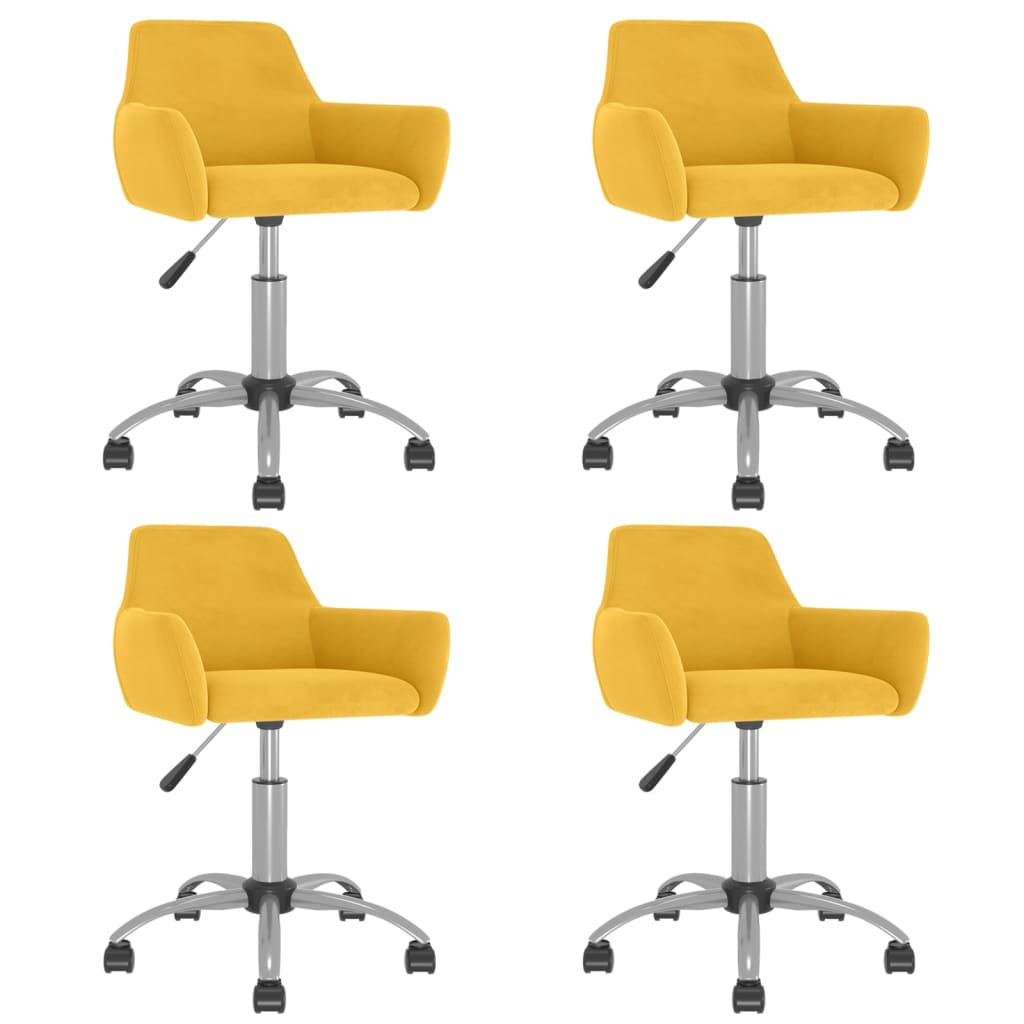 Chaises de salle à manger pivotantes 6 pcs velours