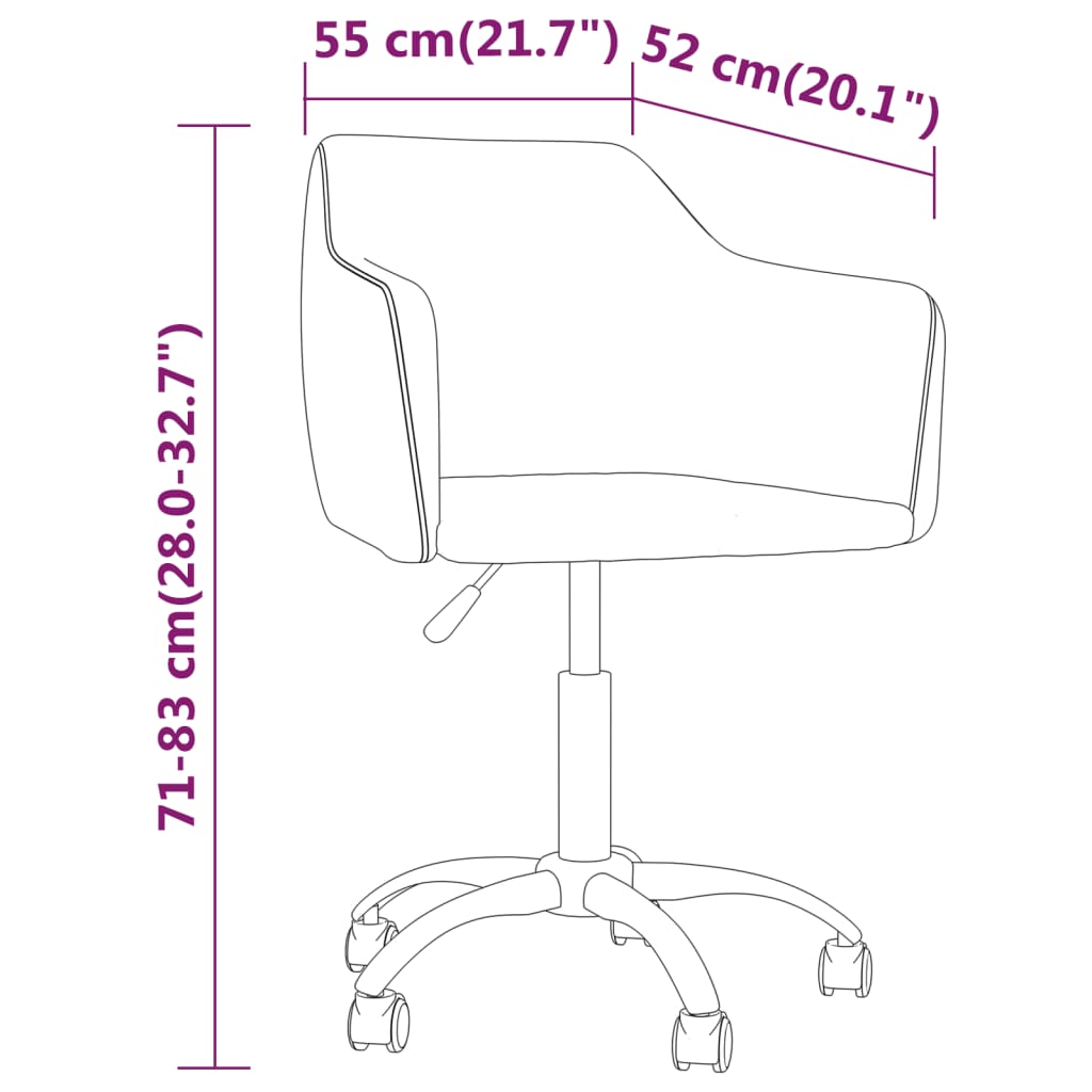 Chaises de salle à manger pivotantes 4 pcs velours marron