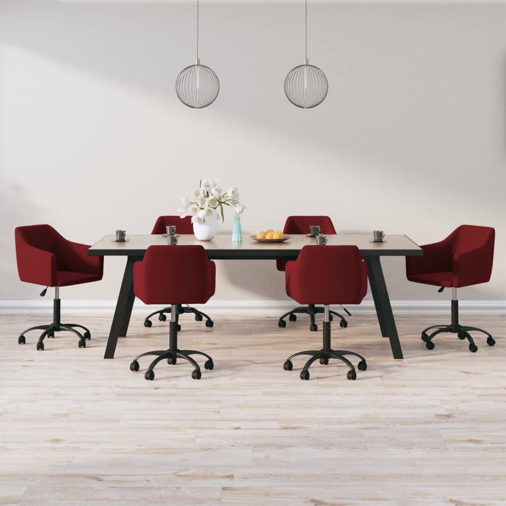 Chaises de salle à manger pivotantes 4 pcs velours marron