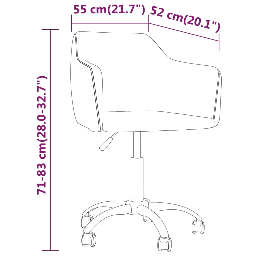 Chaises de salle à manger pivotantes 4 pcs velours marron