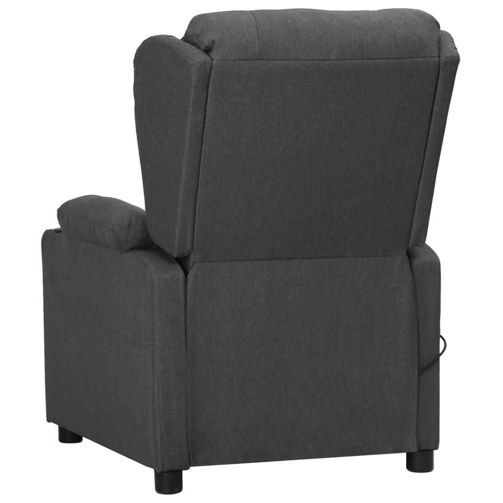 Fauteuil de massage verticalisateur tissu gris foncé