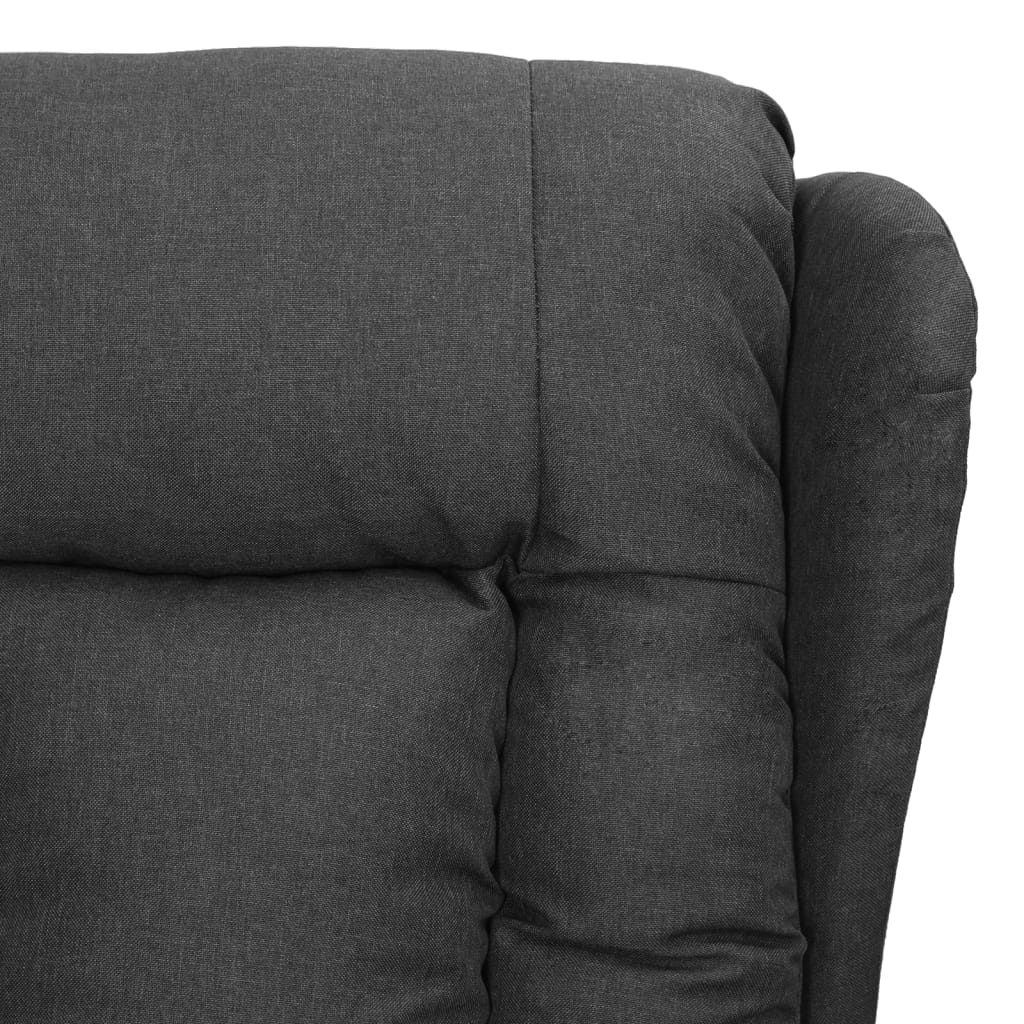 Fauteuil de massage verticalisateur tissu gris foncé