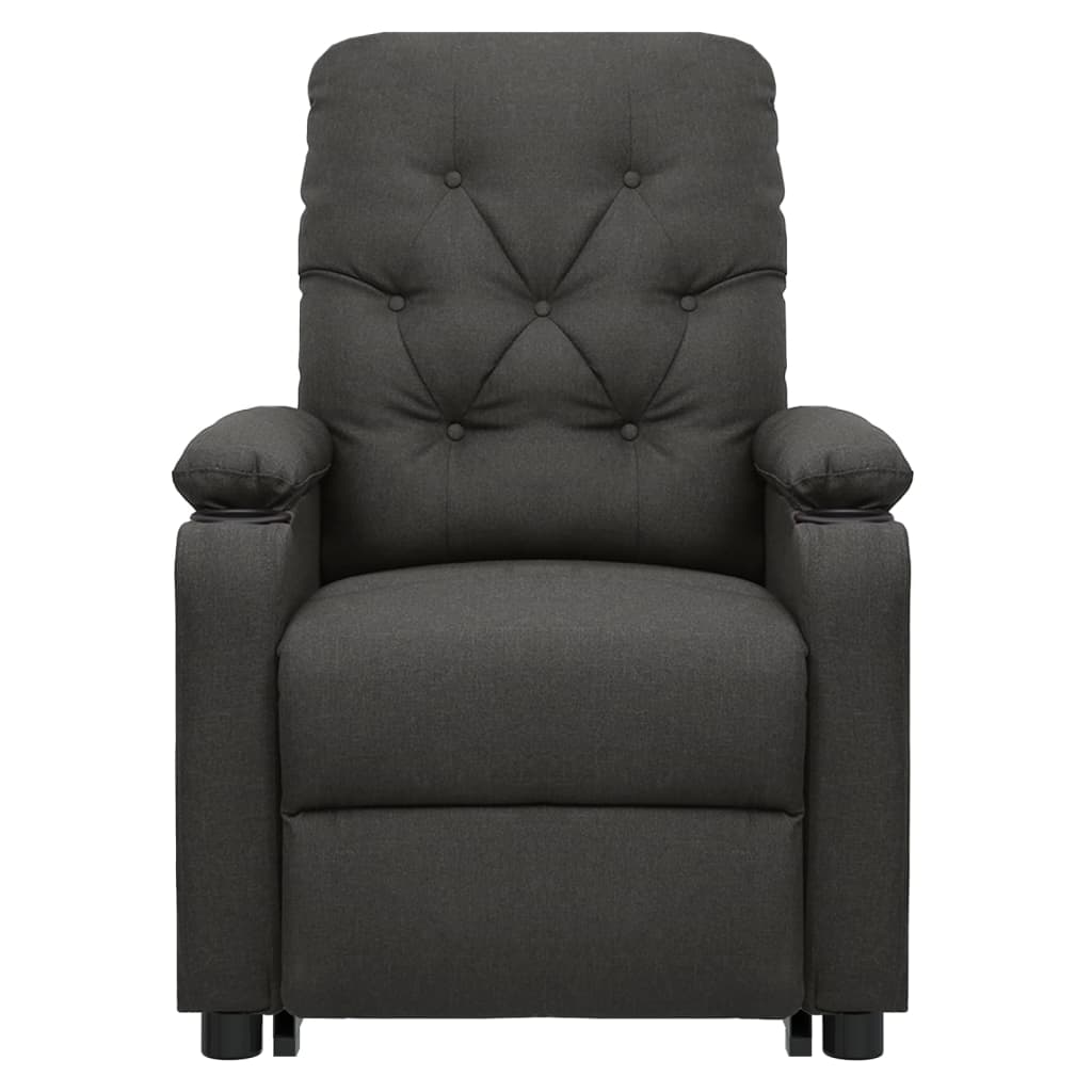 Fauteuil de massage verticalisateur tissu gris foncé