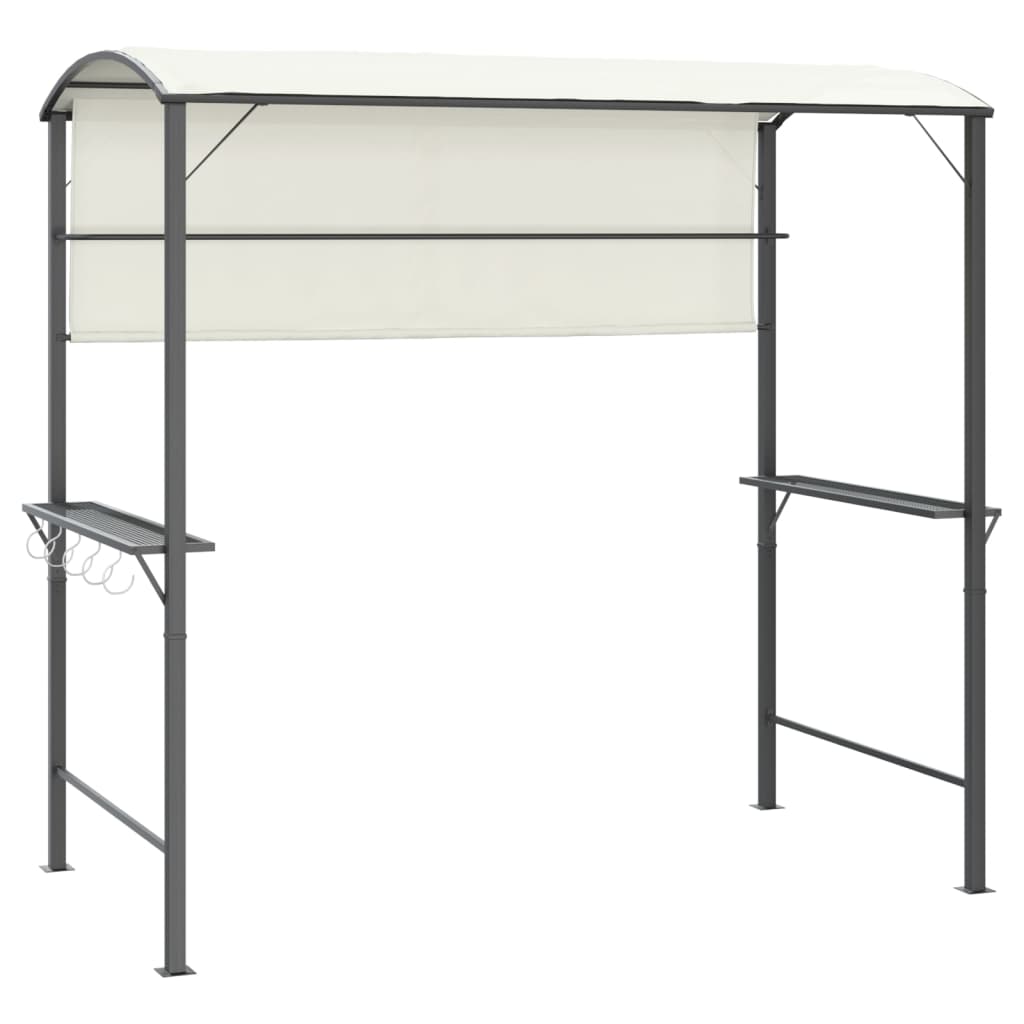 Gazebo avec toit 220x110x200 cm couleur crème