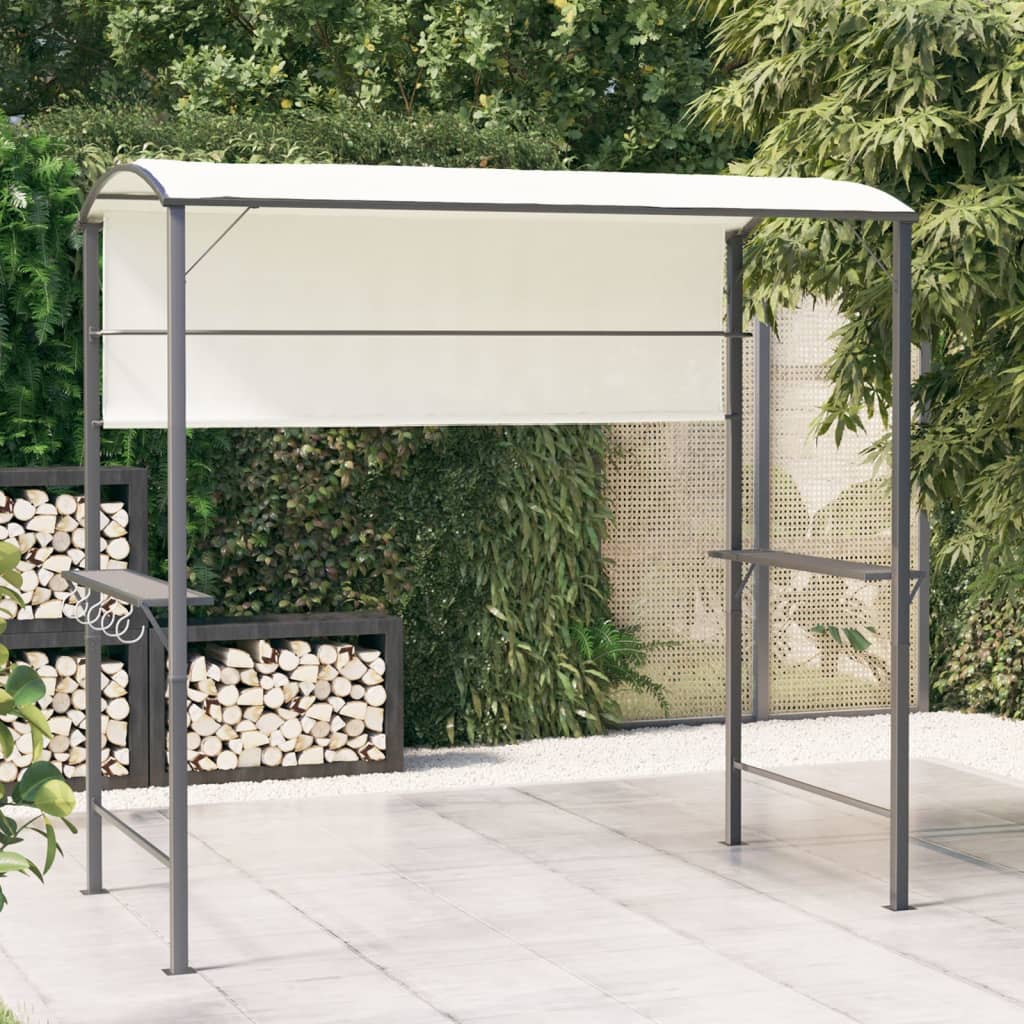 Gazebo avec toit 220x110x200 cm couleur crème