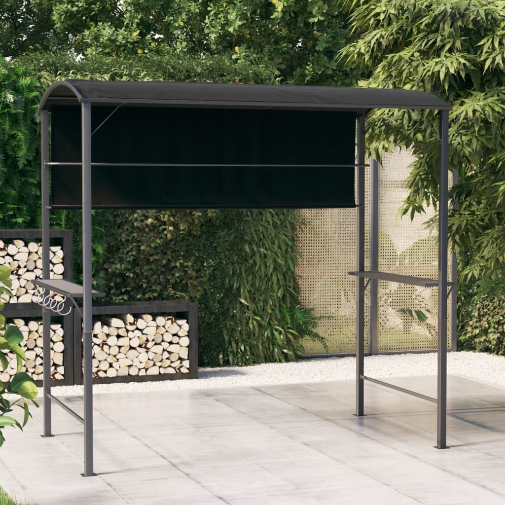 Gazebo avec toit 220x110x200 cm anthracite