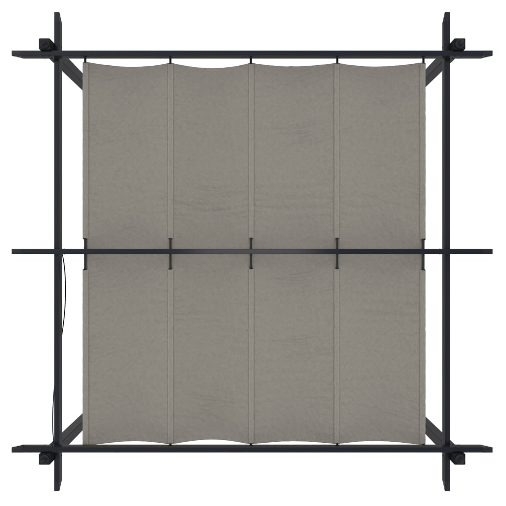 Tonnelle de jardin avec toit rétractable 4x3 m anthracite