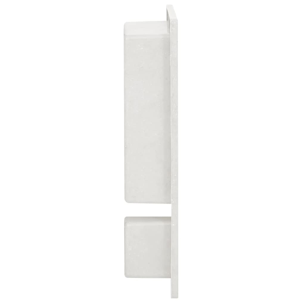 Niche de douche avec 2 compartiments 41x69x9 cm blanc brillant