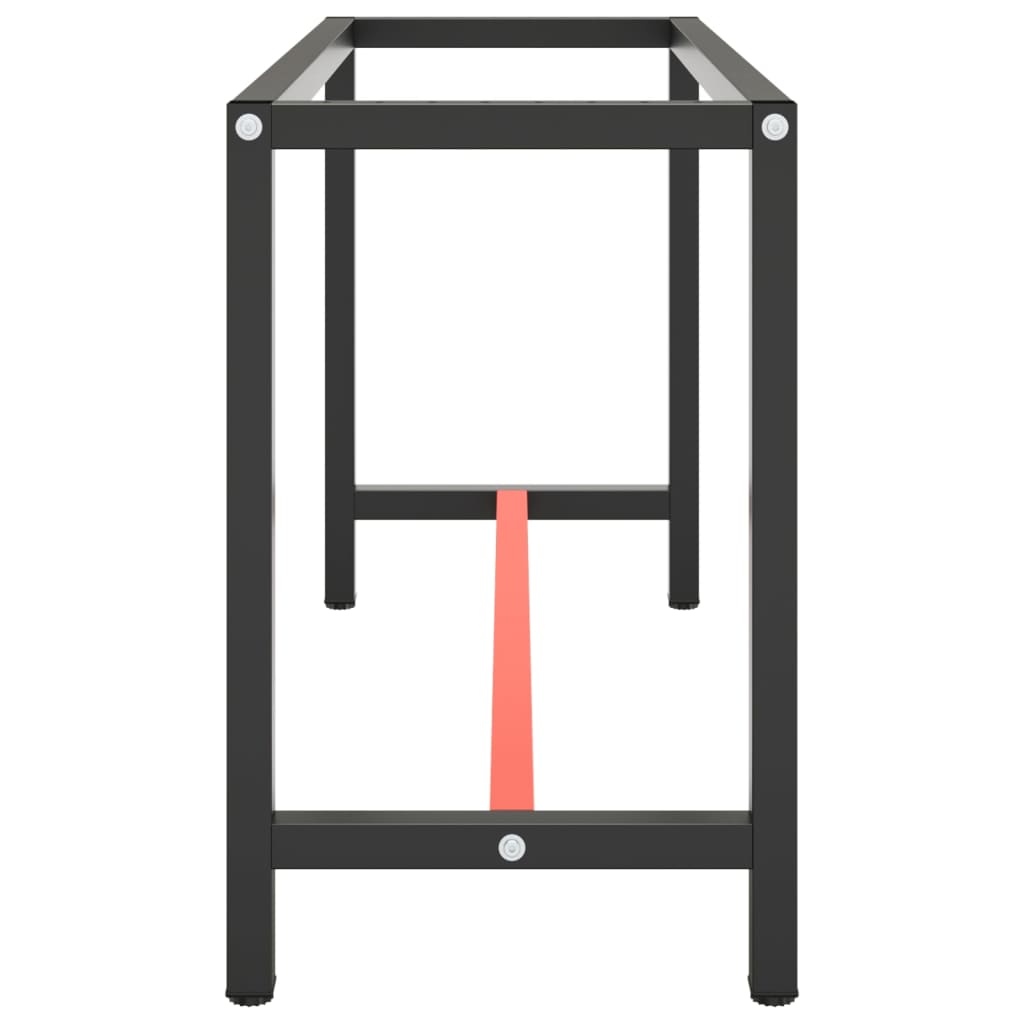 Werkbankframe 70x50x79 cm metaal matzwart en matrood