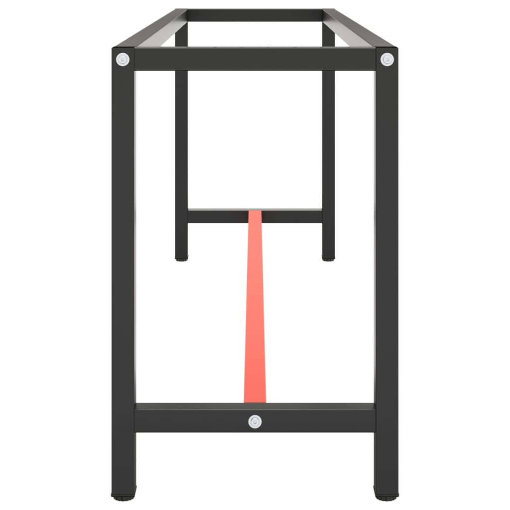 Werkbankframe 70x50x79 cm metaal matzwart en matrood