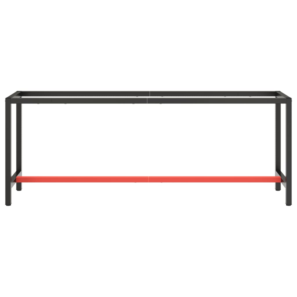 Werkbankframe 80x57x79 cm metaal zwart en rood