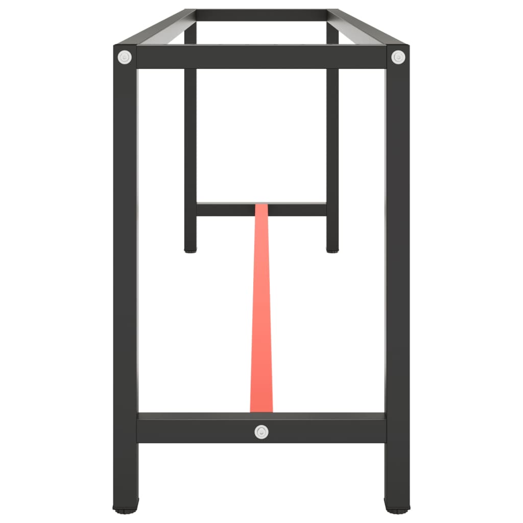 Werkbankframe 70x50x79 cm metaal matzwart en matrood