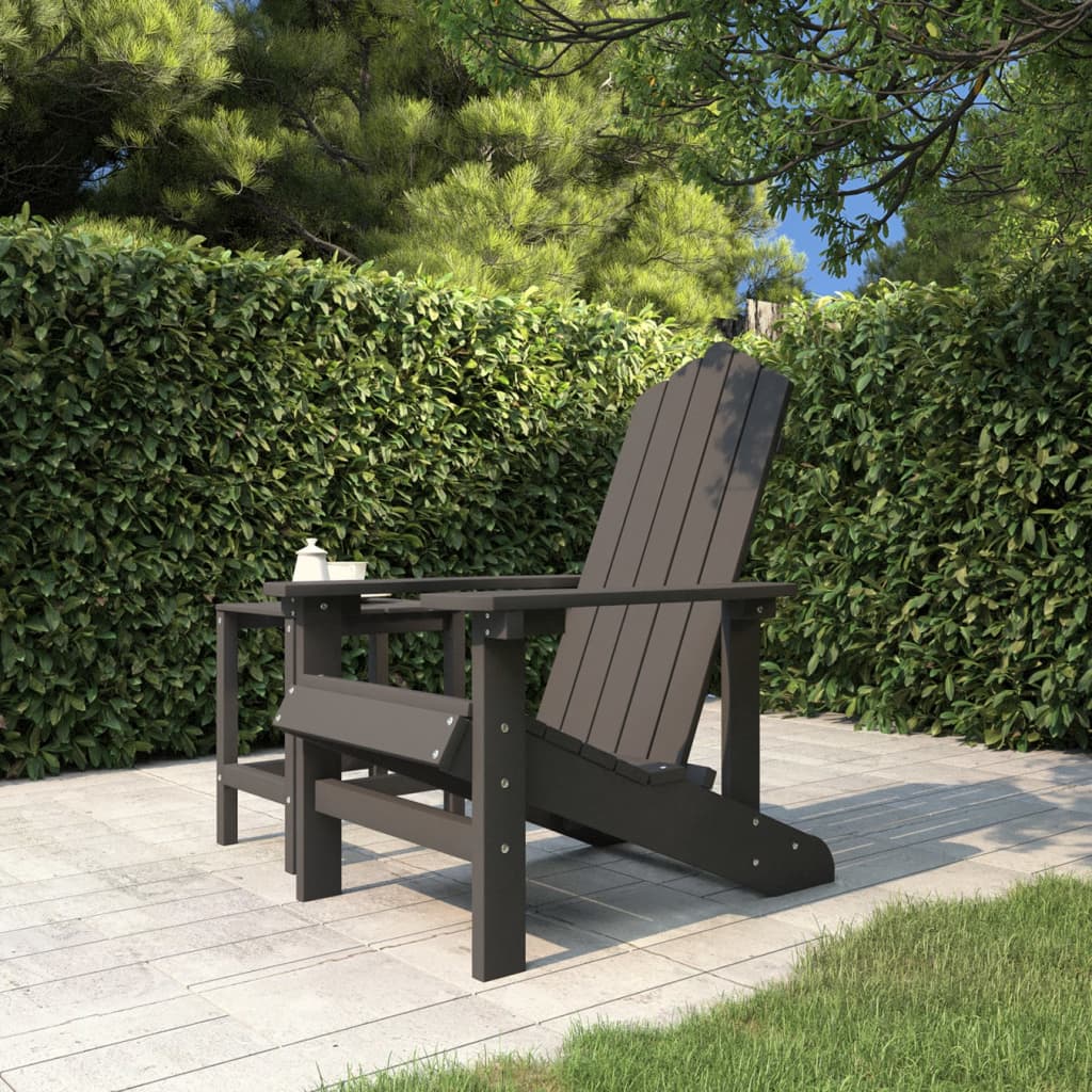 Chaise de jardin Adirondack avec table en PEHD